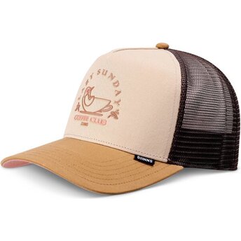 Gorra trucker beige y marrón HFT Lazy Bird de Djinns