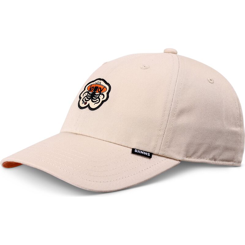 djinns-curved-brim-rose-kraken-beige-adjustable-cap djinns-curved-brim-rose-kraken-beige-adjustable-cap