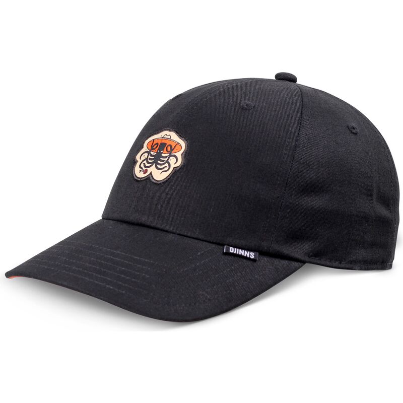 gorra-curva-negra-ajustable-rose-kraken-de-djinns
