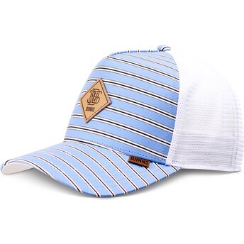 Gorra trucker azul y blanca HFT Business Stripe de Djinns