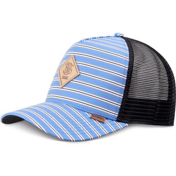 Gorra trucker azul y negra HFT Business Stripe de Djinns