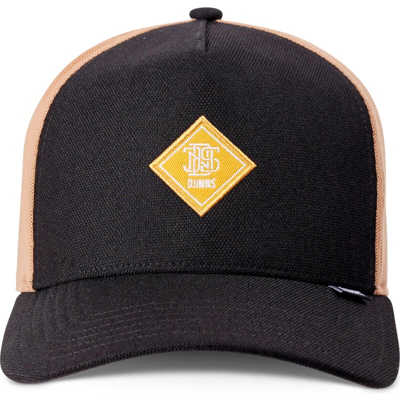 djinns-hft-finefine-mesh-black-and-beige-trucker-hat