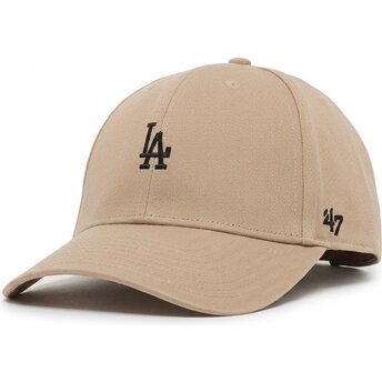 Gorra curva beige ajustable con logo negro MVP Base Runner Legend de Los Angeles Dodgers MLB de 47 Brand