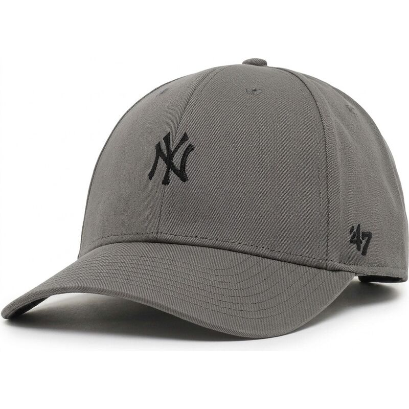 47-brand-curved-brim-black-logo-mvp-base-runner-legend-new-york-yankees-mlb-grey-adjustable-cap