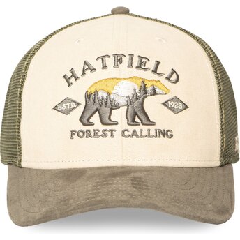 Gorra trucker verde y beige SEMI BEA de Hatfield