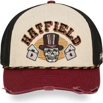 Gorra trucker beige, negra y roja PCS ACE de Hatfield