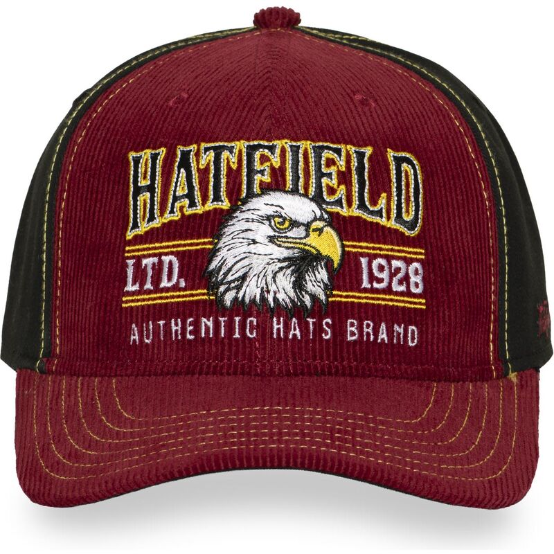 hatfield-curved-brim-pcs-eag-red-and-black-snapback-cap hatfield-curved-brim-pcs-eag-red-and-black-snapback-cap