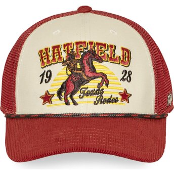 Gorra trucker roja y beige PCS ROD de Hatfield