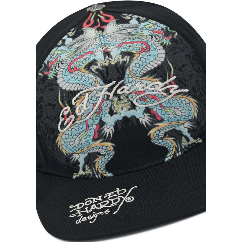 ed-hardy-flat-brim-battle-dragon-black-snapback-cap