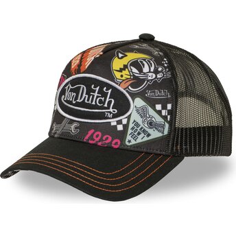Von Dutch SUBL19 Black Trucker Hat