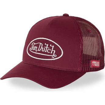 Von Dutch LOF B54 Maroon and Red Trucker Hat