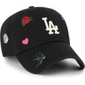 gorra-curva-negra-ajustable-clean-up-multi-scatter-de-los-angeles-dodgers-mlb-de-47-brand