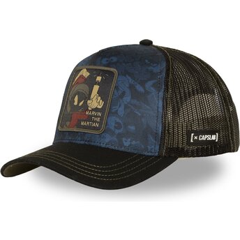 Capslab Marvin the Martian LOO14 MAR Looney Tunes Navy Blue and Black Trucker Hat