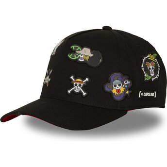 Gorra curva negra snapback Straw Hat Pirates OP8 FLA One Piece de Capslab