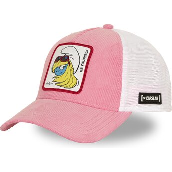 Capslab Smurfette SMU3 SOF The Smurfs Pink and White Trucker Hat