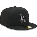 gorra-plana-negra-ajustada-con-logo-gris-59fifty-side-script-de-los-angeles-dodgers-mlb-de-new-era