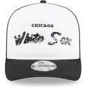 new-era-9fifty-a-frame-na-lifestyle-f1-chicago-white-sox-mlb-black-and-white-trucker-hat