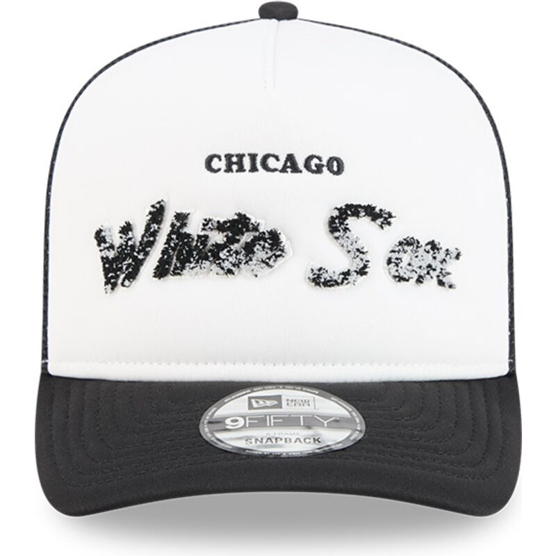 new-era-9fifty-a-frame-na-lifestyle-f1-chicago-white-sox-mlb-black-and-white-trucker-hat