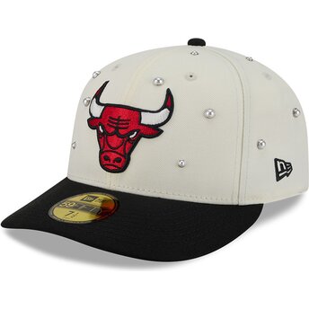 Gorra curva beige y negra ajustada 59FIFTY Beads NA Lifestyle F1 de Chicago Bulls NBA de New Era
