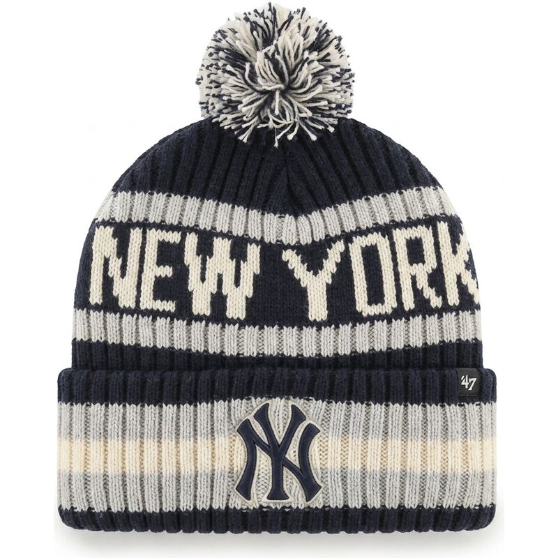 47-brand-bering-cuff-knit-new-york-yankees-mlb-navy-blue-beanie-with-pompom 47-brand-bering-cuff-knit-new-york-yankees-mlb-navy-blue-beanie-with-pompom