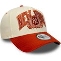 new-era-curved-brim-e-frame-wordmark-suede-new-york-yankees-mlb-beige-and-brown-snapback-cap