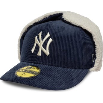 Gorra curva azul marino ajustada 59FIFTY Cord Dog Ear de New York Yankees MLB de New Era