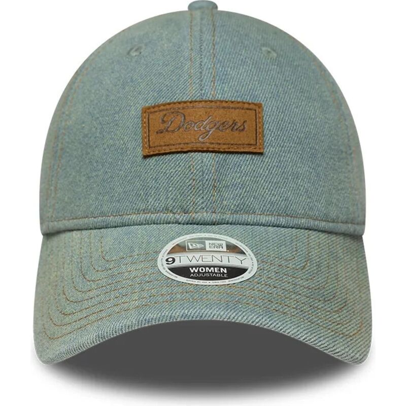 gorra-curva-azul-ajustable-para-mujer-con-logo-marron-9twenty-denim-de-los-angeles-dodgers-mlb-de-new-era