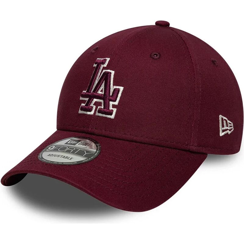 gorra-curva-granate-ajustable-con-logo-granate-9forty-team-outline-de-los-angeles-dodgers-mlb-de-new-era