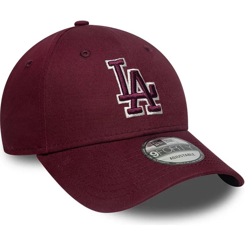gorra-curva-granate-ajustable-con-logo-granate-9forty-team-outline-de-los-angeles-dodgers-mlb-de-new-era