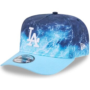 Gorra curva azul snapback 9FIFTY A Frame Deep Water de Los Angeles Dodgers MLB de New Era