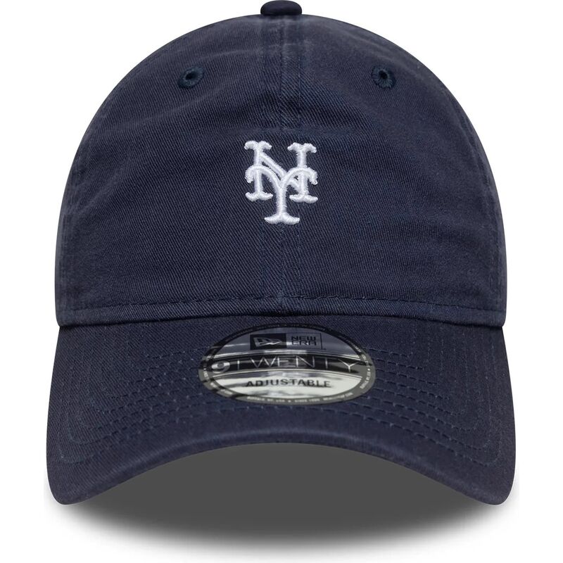 new-era-curved-brim-9twenty-washed-mini-logo-new-york-mets-mlb-navy-blue-adjustable-cap new-era-curved-brim-9twenty-washed-mini-logo-new-york-mets-mlb-navy-blue-adjustable-cap