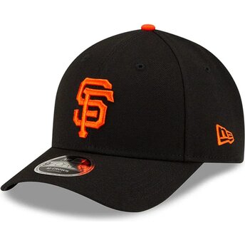 Gorra curva negra snapback con logo naranja 9FORTY M-Crown Player Replica de San Francisco Giants MLB de New Era