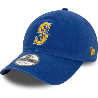 Gorra curva azul ajustable 9TWENTY Core Classic de Seattle Mariners MLB de New Era