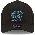 gorra-curva-negra-snapback-9forty-m-crown-player-replica-de-miami-marlins-mlb-de-new-era