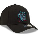 gorra-curva-negra-snapback-9forty-m-crown-player-replica-de-miami-marlins-mlb-de-new-era