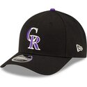 gorra-curva-negra-snapback-con-logo-violeta-9forty-m-crown-player-replica-de-colorado-rockies-mlb-de-new-era