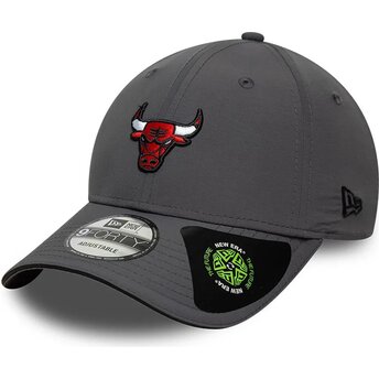 Gorra curva gris ajustable 9FORTY Recycled de Chicago Bulls NBA de New Era