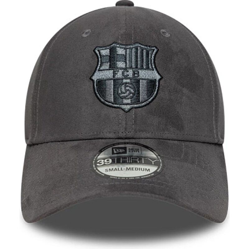 gorra-curva-gris-ajustada-39thirty-faux-suede-de-fc-barcelona-laliga-de-new-era gorra-curva-gris-ajustada-39thirty-faux-suede-de-fc-barcelona-laliga-de-new-era