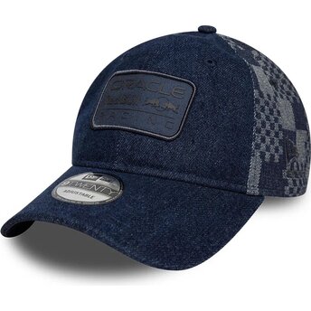 Gorra curva azul marino ajustable 9TWENTY Patterned Denim de Red Bull Racing Formula 1 de New Era
