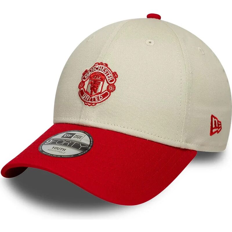 new-era-curved-brim-youth-9forty-contrast-manchester-united-football-club-premier-league-beige-and-red-adjustable-cap new-era-curved-brim-youth-9forty-contrast-manchester-united-football-club-premier-league-beige-and-red-adjustable-cap