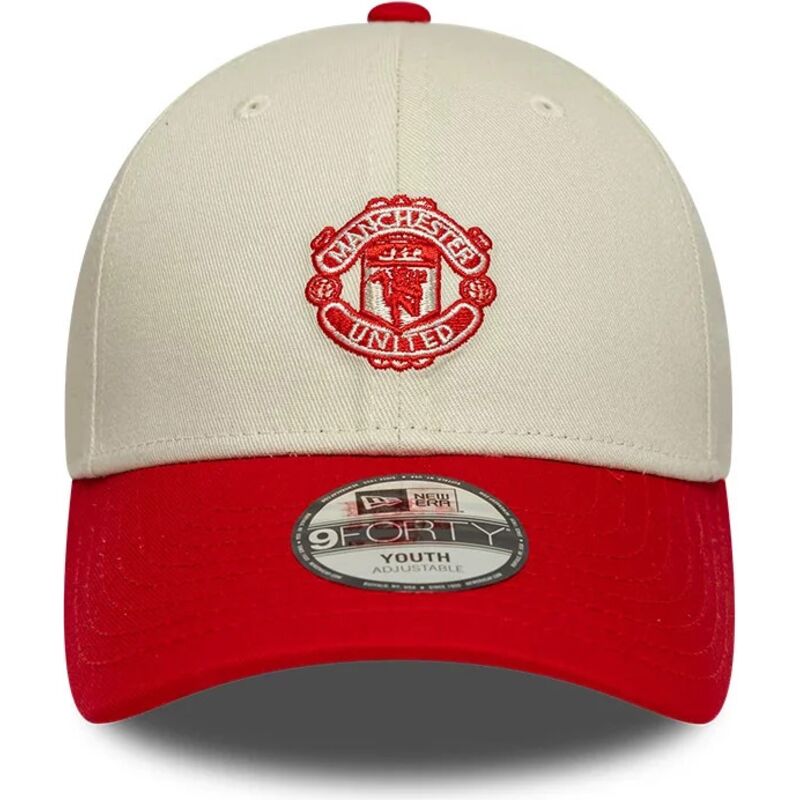 gorra-curva-beige-y-roja-ajustable-para-nino-9forty-contrast-de-manchester-united-football-club-premier-league-de-new-era gorra-curva-beige-y-roja-ajustable-para-nino-9forty-contrast-de-manchester-united-football-club-premier-league-de-new-era