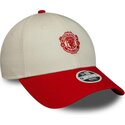 new-era-curved-brim-women-9forty-contrast-manchester-united-football-club-premier-league-beige-and-red-adjustable-cap