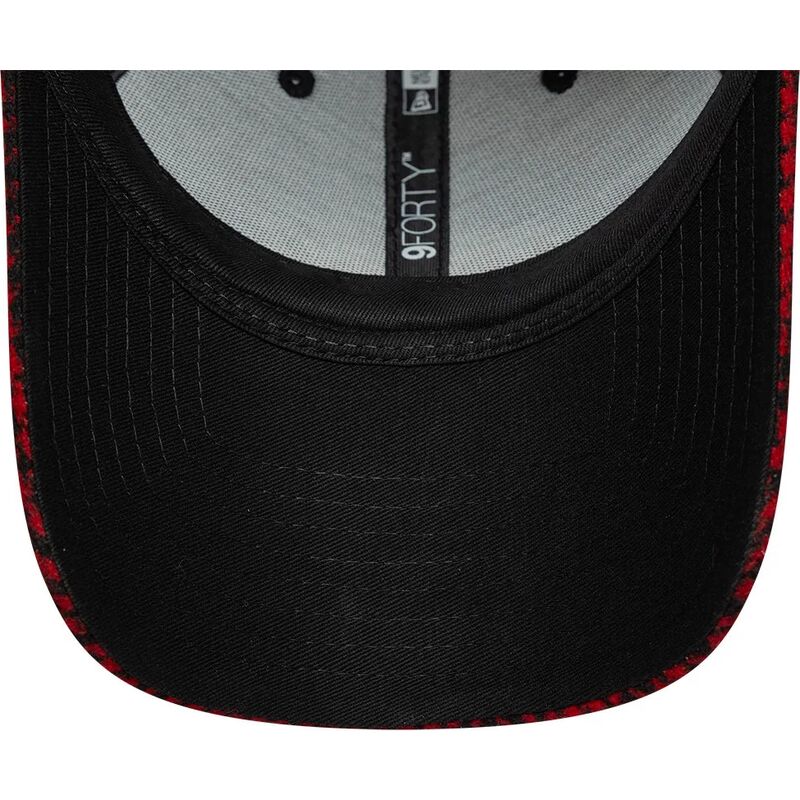 new-era-curved-brim-9forty-houndstooth-ac-milan-serie-a-red-adjustable-cap new-era-curved-brim-9forty-houndstooth-ac-milan-serie-a-red-adjustable-cap