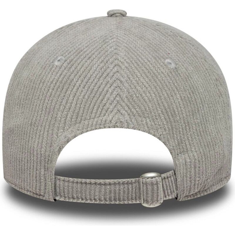 gorra-curva-gris-ajustable-con-logo-rojo-9twenty-fleck-cord-de-associazione-sportiva-roma-serie-a-de-new-era