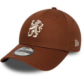 Gorra curva marrón snapback 9FORTY Team de Chelsea Football Club Premier League de New Era