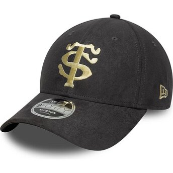Gorra curva gris snapback 9FORTY M-Crown Suede de Stade Toulousain Top 14 de New Era