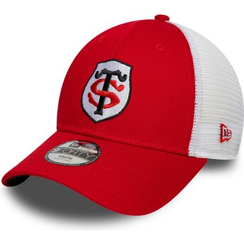 Gorra trucker roja y blanca ajustable para niño 9FORTY League de Stade Toulousain Top 14 de New Era