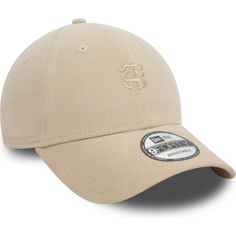 gorra-curva-beige-ajustable-con-logo-beige-9forty-baby-cord-de-stade-toulousain-top-14-de-new-era