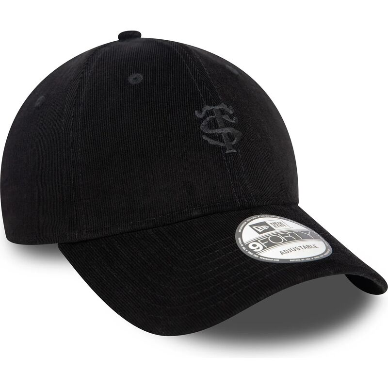 gorra-curva-negra-ajustable-con-logo-negro-9forty-baby-cord-de-stade-toulousain-top-14-de-new-era