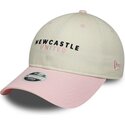 new-era-curved-brim-women-9twenty-newcastle-united-football-club-premier-league-beige-and-pink-adjustable-cap